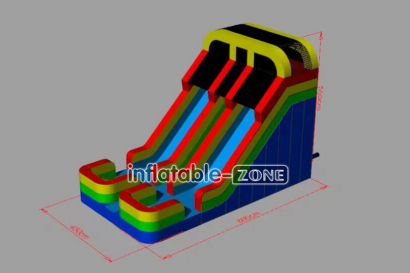 Inflatable-Zone Design Outdoor Games Blow Up Slide Party Commercial Colorful Double Lanes Inflatable Slide