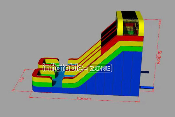 Inflatable-Zone Design Outdoor Games Blow Up Slide Party Commercial Colorful Double Lanes Inflatable Slide