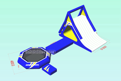 Inflatable-Zone Design Inflatable Water Trampoline Water Game Combo Floating With Slides For Inflatable Water Park