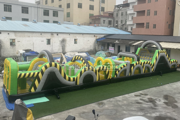 Fun Run Obstacle Course Backyard Ninja Warrior Inflatable Course Outdoor Playground Obstacle Birthday Party