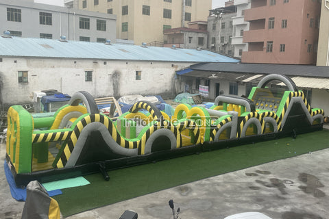 Fun Run Obstacle Course Backyard Ninja Warrior Inflatable Course Outdoor Playground Obstacle Birthday Party