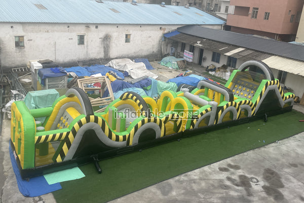 Fun Run Obstacle Course Backyard Ninja Warrior Inflatable Course Outdoor Playground Obstacle Birthday Party