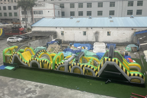 Fun Run Obstacle Course Backyard Ninja Warrior Inflatable Course Outdoor Playground Obstacle Birthday Party