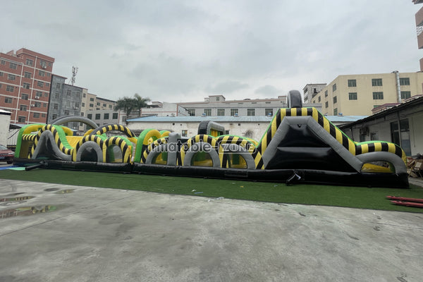 Fun Run Obstacle Course Backyard Ninja Warrior Inflatable Course Outdoor Playground Obstacle Birthday Party