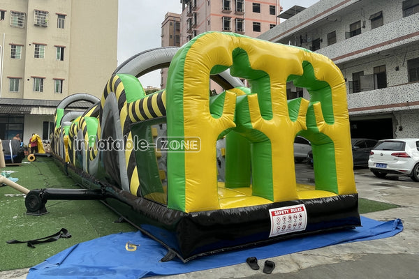 Fun Run Obstacle Course Backyard Ninja Warrior Inflatable Course Outdoor Playground Obstacle Birthday Party