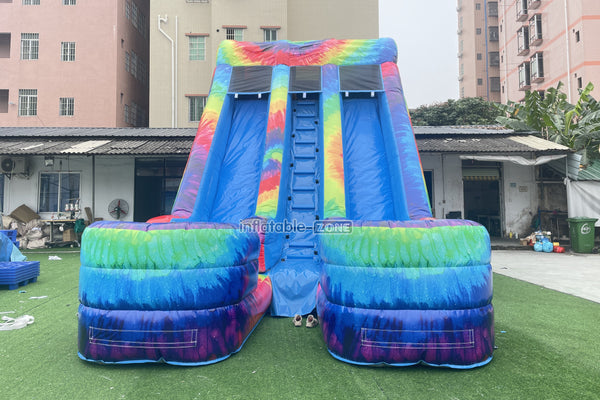 Commercial Inflatable Double Slide Outdoor Inflatable Big Slide Giant Inflatable Dry Slide For Kids