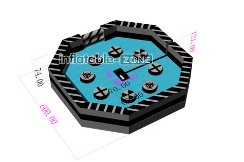 Inflatable-Zone Design Giant Toxic Meltdown Wipeout Inflatable Sweeper Outdoor Sports Games Equipment