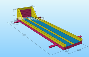Inflatable-Zone Design Outdoor Gymnastics Tumbling Air Track Gym Equipment Inflatable Air Bounce Trampoline For Backyard