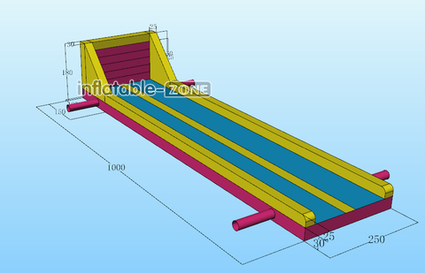 Inflatable-Zone Design Outdoor Gymnastics Tumbling Air Track Gym Equipment Inflatable Air Bounce Trampoline For Backyard
