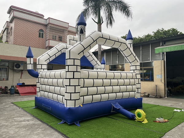 Commercial outdoor blue bounce house,commercial bouncy castles for sale