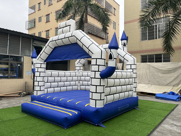 Commercial outdoor blue bounce house,commercial bouncy castles for sale