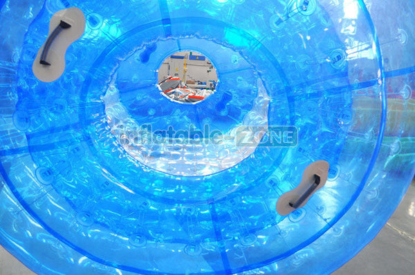 Blue color Transparent inflatable water roller, human inside water rolling tube