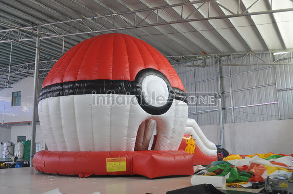 Inflatable bouncer pokeball castle, kids jumping pikachu pokeball castle