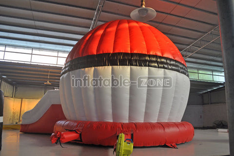 Inflatable bouncer pokeball castle, kids jumping pikachu pokeball castle