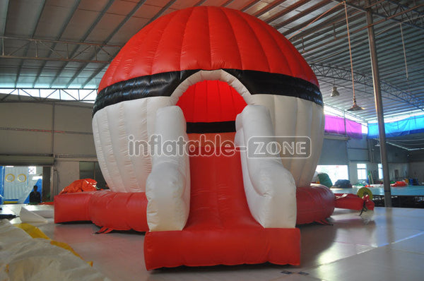 Inflatable bouncer pokeball castle, kids jumping pikachu pokeball castle