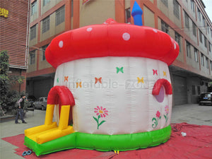 Kids inflatable big round mushroom jumping house