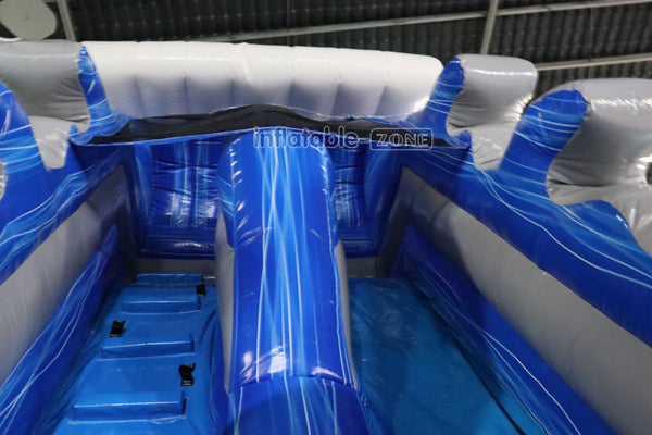 Happy Hop Inflatable Shark Slide Party Blow Up Commercial Inflatable Water Slide With Pool