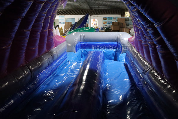 Happy Hop Inflatable Shark Slide Party Blow Up Commercial Inflatable Water Slide With Pool