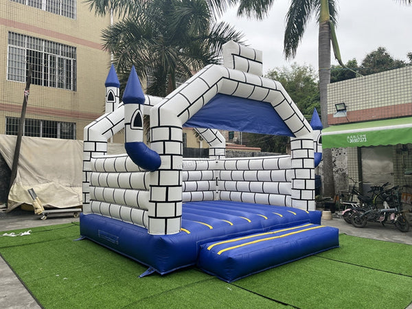 Commercial outdoor blue bounce house,commercial bouncy castles for sale