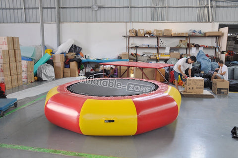 Red/yellow inflatable jumping trampoline water ,inflatable water trampoline 3m