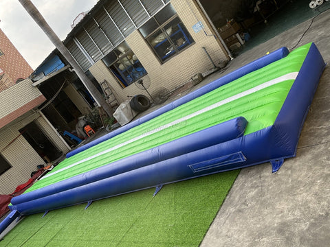 blue & green color air track mat gymnastic mats inflatable air track tumble track air mat air track yoga mat