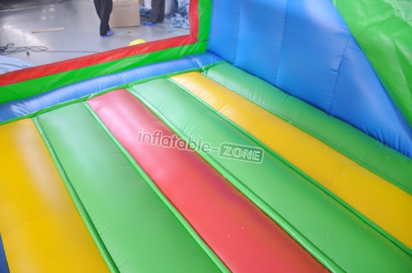 Custom logo printing  Inflatable Castle with slide , slide bounce house