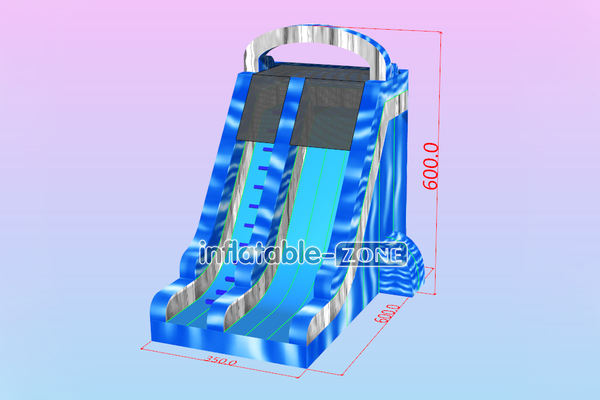 Inflatable-Zone Design Huge Inflatable Dry Slide Blue Marble Blow Up Slide Play Center For Outdoor Party