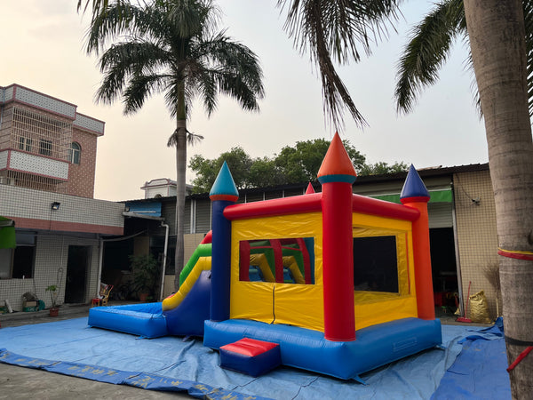 Inflatable Bounce Castle House With Slide Water Pool