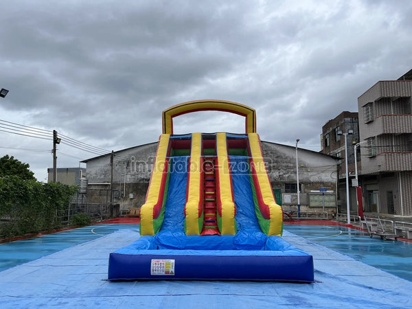 Commercial Inflatable Water Slide Inflatable Pool Blow Up Double Water Slide