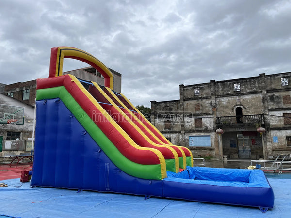 Commercial Inflatable Water Slide Inflatable Pool Blow Up Double Water Slide