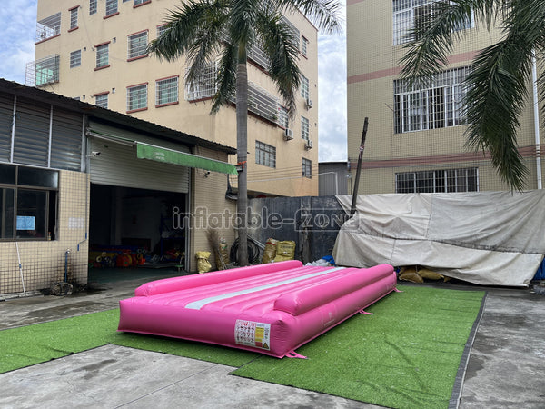 20x10ft pink air mat with a blower and express shipping