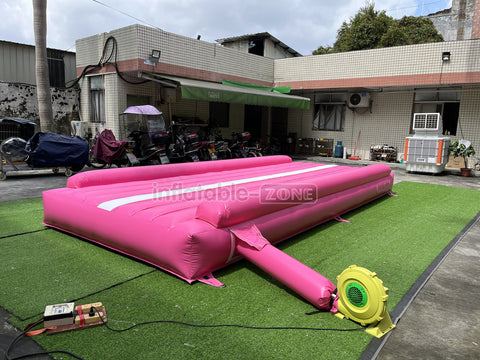 20x10ft pink air mat with a blower and express shipping