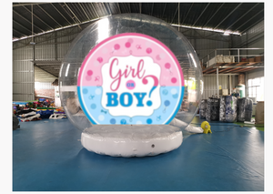 13ft diameter inflatable snow globe with a blower