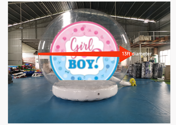13ft diameter inflatable snow globe with a blower