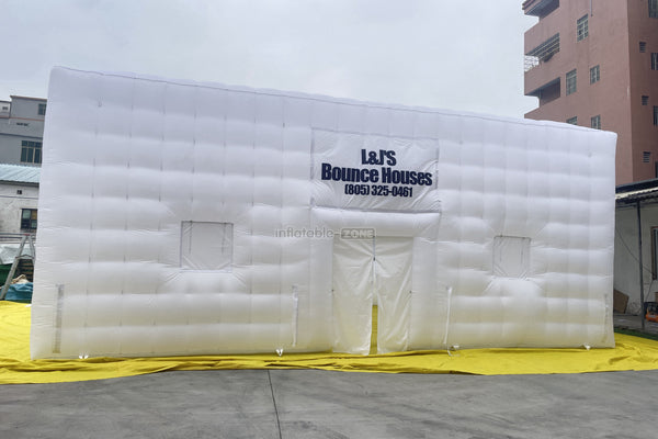 Outdoor Large Inflatable Air Cube Tent House White Inflatable Night Club Inflatable Disco Party Tent