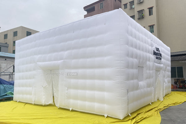 Outdoor Large Inflatable Air Cube Tent House White Inflatable Night Club Inflatable Disco Party Tent