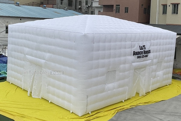 Outdoor Large Inflatable Air Cube Tent House White Inflatable Night Club Inflatable Disco Party Tent