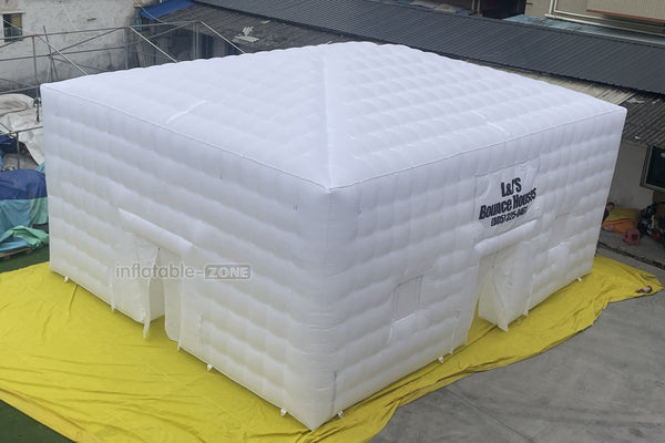 Outdoor Large Inflatable Air Cube Tent House White Inflatable Night Club Inflatable Disco Party Tent