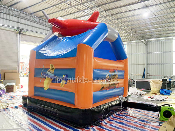 Multifun Commercial Inflatable Airplane Bouncy Castle Jumping House Indoor Play Air Bouncer With Dry Slide Combo