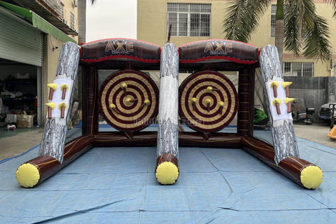 Fun Play Equipment Inflatable Axe Throwing Inflatable Sports Games For Kids And Adults