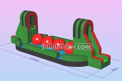 Inflatable-Zone Design Outdoor Sport Giant Inflatable Wipeout Course Inflatable Big Balls With Slide Challenge Game
