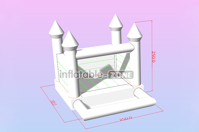 Inflatable-Zone Design White Wedding Inflatable Bounce House Kids Outdoor Jumping Inflatable Castle With Ball Pit