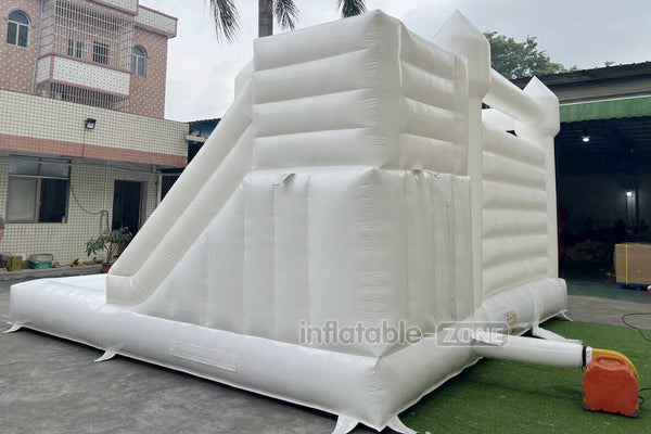 Outdoor Large White Inflatable Bouncer Jumping Slide Bouncy Castle With Ball Pit Combo Bounce House Party
