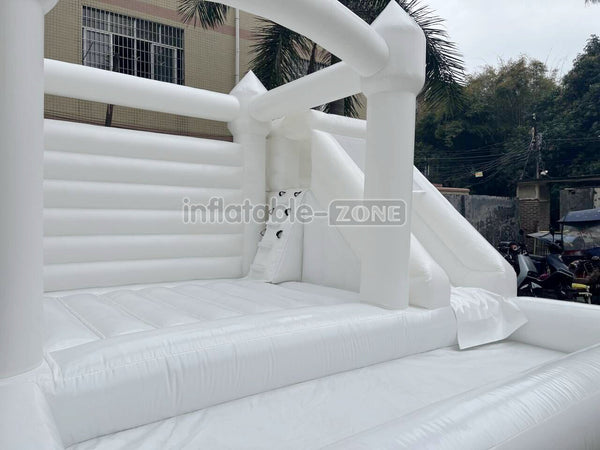 Outdoor Large White Inflatable Bouncer Jumping Slide Bouncy Castle With Ball Pit Combo Bounce House Party