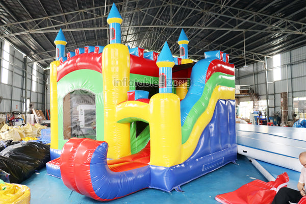 Commercial Inflatable Bouncy Castle With Slide Combo Air Bouncer Blow Up Indoor Kids Inflatable Trampoline Bounce House