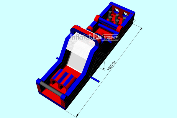 Inflatable-Zone Design Long Commercial Inflatable Bouncy Obstacle Course With Slide For Team Events
