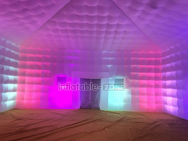 Commercial Inflatable Nightclub Inflatable Party Tent Inflatable Cube Tent With LED Lights For Outdoor Events