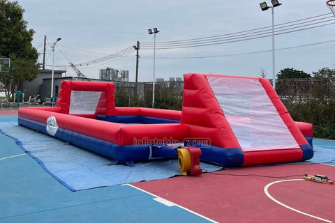 Huge Outdoor Inflatable Football Arena Pitch Interactive Giant Inflatable Soccer Field Sports Games