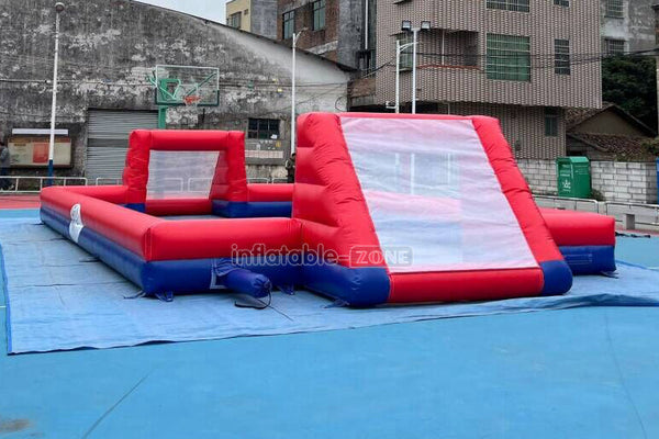 Huge Outdoor Inflatable Football Arena Pitch Interactive Giant Inflatable Soccer Field Sports Games