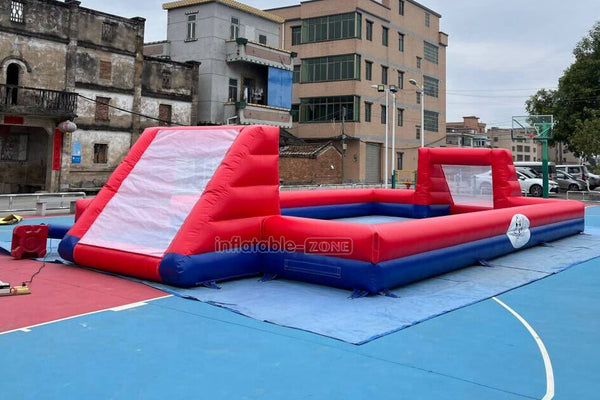 Huge Outdoor Inflatable Football Arena Pitch Interactive Giant Inflatable Soccer Field Sports Games